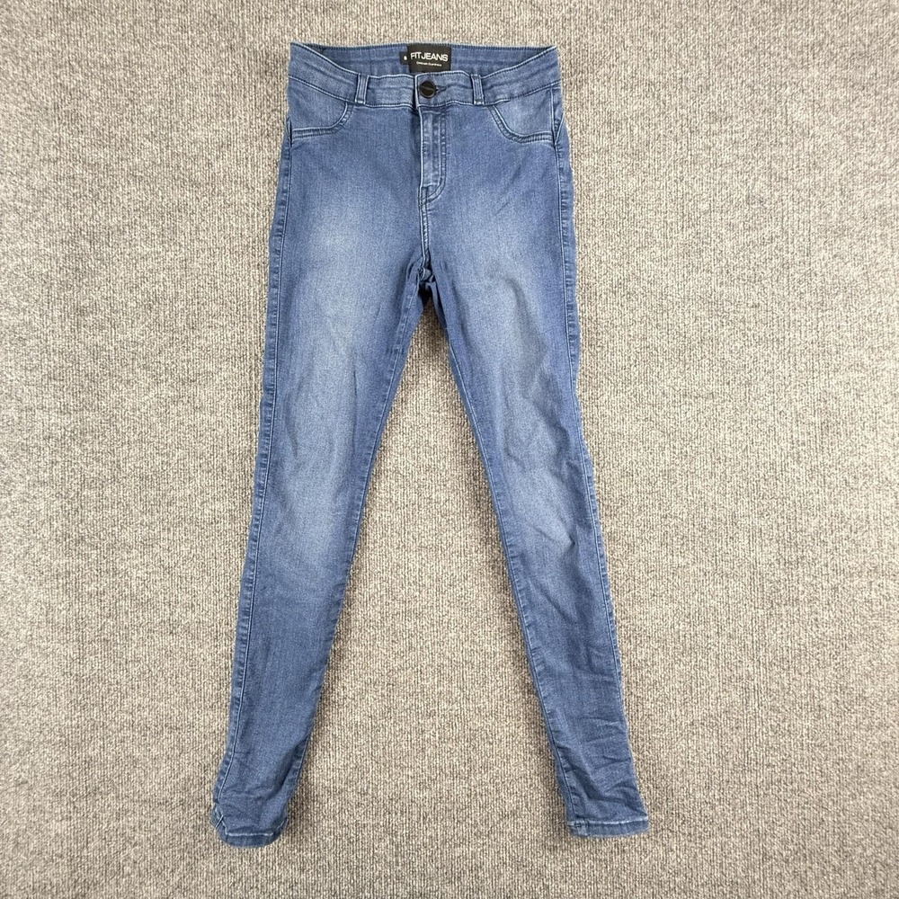 Fit Jeans Jeans Womens Small Blue Medium Wash High Rise Skinny Stretch Denim